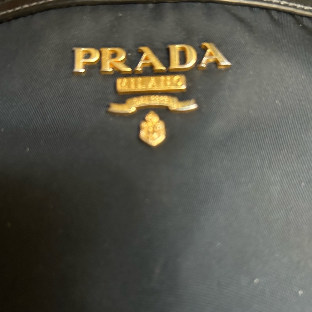 Prada Black Nylon Interior with Gold Logo Hardware